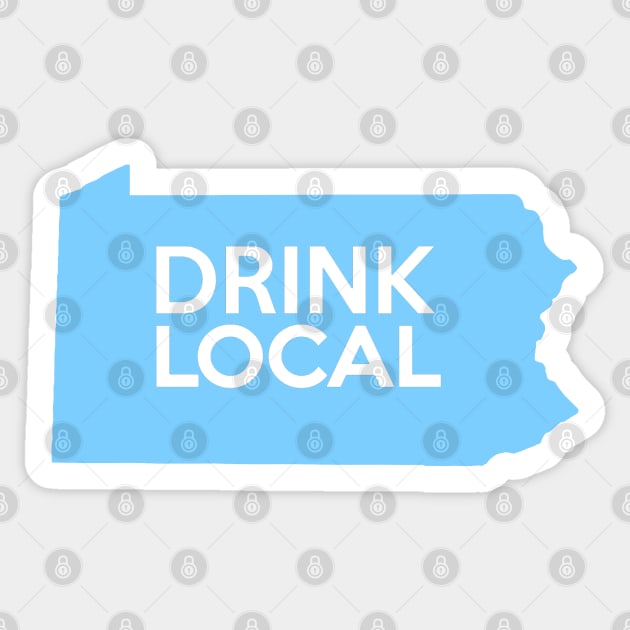 Pennsylvania Drink Local PA Blue Sticker by mindofstate